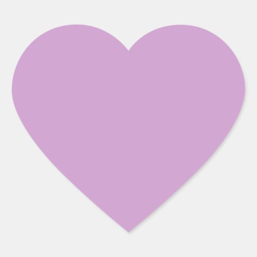 Lavender Background Color CC99CC Heart Sticker (Vorderseite)
