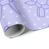 Lavender Balloon Dog Geschenkpapier (Rolleneckpunkt)