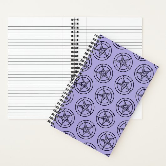 Lavender Baphomet Pentagram Satan Spiral Notizblock (Innen)