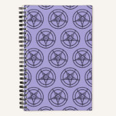 Lavender Baphomet Pentagram Satan Spiral Notizblock (Vorderseite)