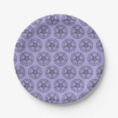 Lavender Baphomet Pentagram Satanic Pappteller (Vorderseite)