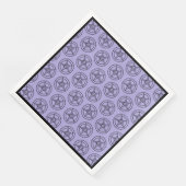 Lavender Baphomet Pentagram Satanic Serviette (Ecke)