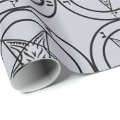 Lavender Baphomet Pentagram Satanic Wrapping Paper Geschenkpapier (Rolleneckpunkt)