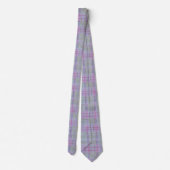 Lavender Barefoot Plaid  Krawatte (Rückseite)