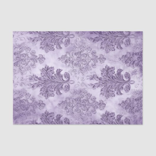 Lavender Baroque Scroll  Seidenpapier (Vorderseite)
