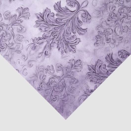 Lavender Baroque Scroll  Seidenpapier (Ausschnitt)