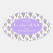 Lavender Bath Salt Oval Label Ovaler Aufkleber (Vorderseite)