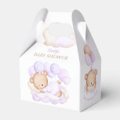 Lavender Bear Girl Baby Duschbox Geschenkschachtel (Vorderseite)