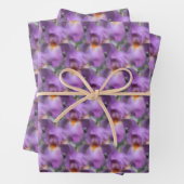 Lavender Bearded Iris Blume Nattern Muster Geschenkpapier Set (Beispiel)