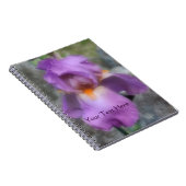 Lavender Bearded Iris Blume Nature Notebook Notizblock (Rechte Seite)