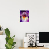 Lavender Bearded Iris Blume Petal Nah Poster (Heimbüro)