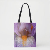 Lavender Bearded Iris Blume Petal Tasche (Vorderseite)