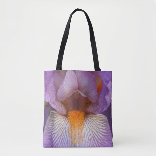 Lavender Bearded Iris Blume Petal Tasche (Vorderseite)