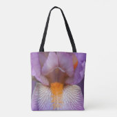 Lavender Bearded Iris Blume Petal Tasche (Rückseite)