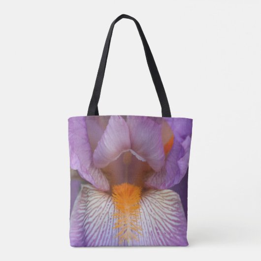 Lavender Bearded Iris Blume Petal Tasche (Rückseite)