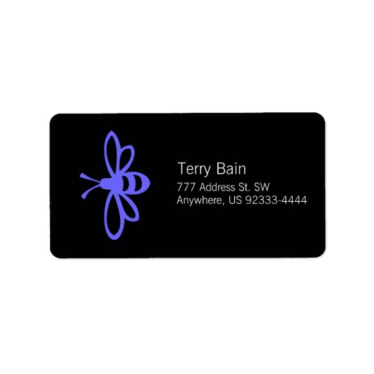 Lavender Bee Adressaufkleber (Vorne)