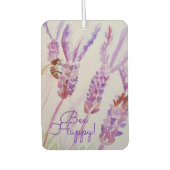 Lavender Bee Happy Herb Watercolor Blume Autolufterfrischer (Vorderseite)