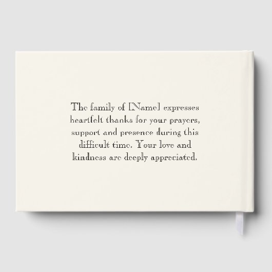 Lavender Beerdigung Gästebuch - In Love Memory (Rückseite)