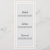 Lavender & Beige Blume Menükarte (Rückseite)