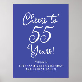 Lavender bejubelt 55 Jahre Party-Sign Poster