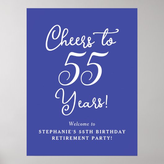 Lavender bejubelt 55 Jahre Party-Sign Poster (Vorne)