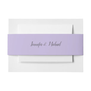 Lavender Belly Bands Einladungsbanderole