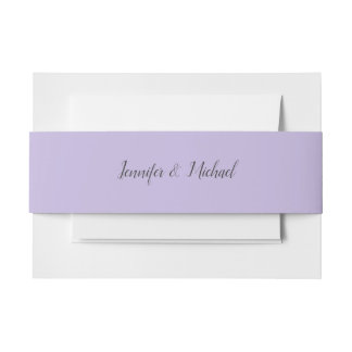 Lavender Belly Bands Einladungsbanderole