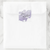 Lavender Berry - Square Wedding Sticker (Tasche)