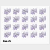 Lavender Berry - Square Wedding Sticker (Blatt)