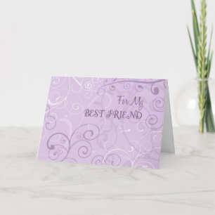 Lavender Best Friend Danke Bridesmaid Card