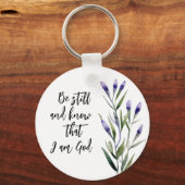 Lavender Bible Verse Christliche Hochzeit Gastfreu Schlüsselanhänger (Vorderseite)