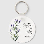 Lavender Bible Verse Christliche Hochzeit Gastfreu Schlüsselanhänger (Rückseite)