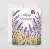 Lavender Birthday Card Dankeskarte (Vorderseite)