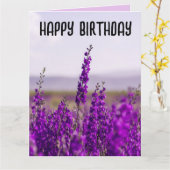 LAVENDER BIRTHDAY GREETING CARDS KARTE (Gelbe Blume)