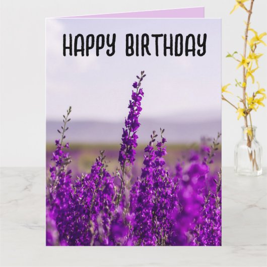 LAVENDER BIRTHDAY GREETING CARDS KARTE (Gelbe Blume)