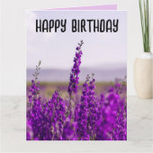 LAVENDER BIRTHDAY GREETING CARDS KARTE (Vorderseite)
