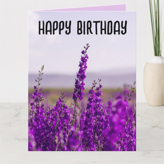 LAVENDER BIRTHDAY GREETING CARDS KARTE (Vorderseite)