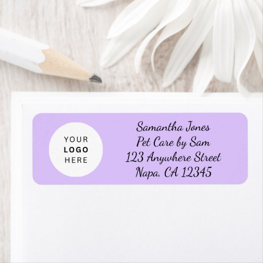 Lavender Black Script Business Logo Customizable  (Insitu)