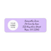 Lavender Black Script Business Logo Customizable  (Vorne)