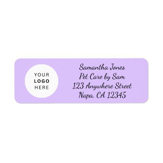 Lavender Black Script Business Logo Customizable  (Vorne)