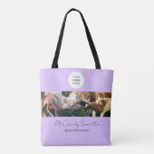 Lavender Black Script Logo Photo Pet Care Tasche (Rückseite)