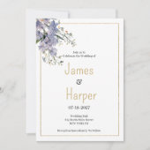 Lavender blauen Sommerhochzeit der Wildblume Einladung (Vorderseite)