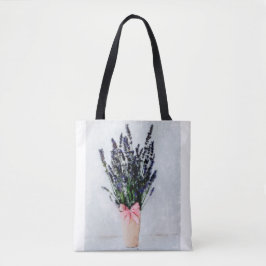 Lavender Bliss Bouquet Tote Bag Tasche