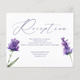 Lavender Bliss Elegante Aquarell Empfang Card