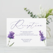 Lavender Bliss Elegante Aquarell Empfang Card Einladung (Stehend Vorderseite)