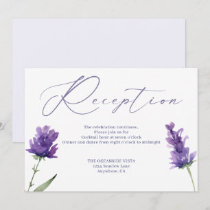 Lavender Bliss Elegante Aquarell Empfang Card Einladung
