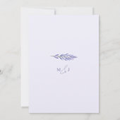 Lavender Bliss Elegante Hochzeit im Wasserfarbenbe Einladung (Rückseite)
