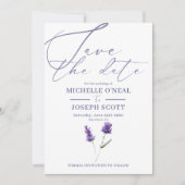 Lavender Bliss Elegante Hochzeit im Wasserfarbenbe Save The Date (Vorderseite)