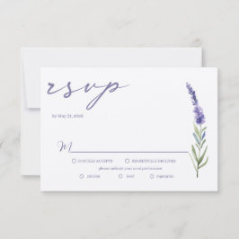 Lavender Bliss Elegante Watercolor Wedding RSVP