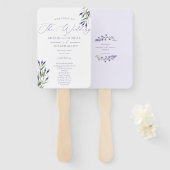 Lavender Bliss Elegantes Aquarellprogramm Fächer (Vorne und Hinten)